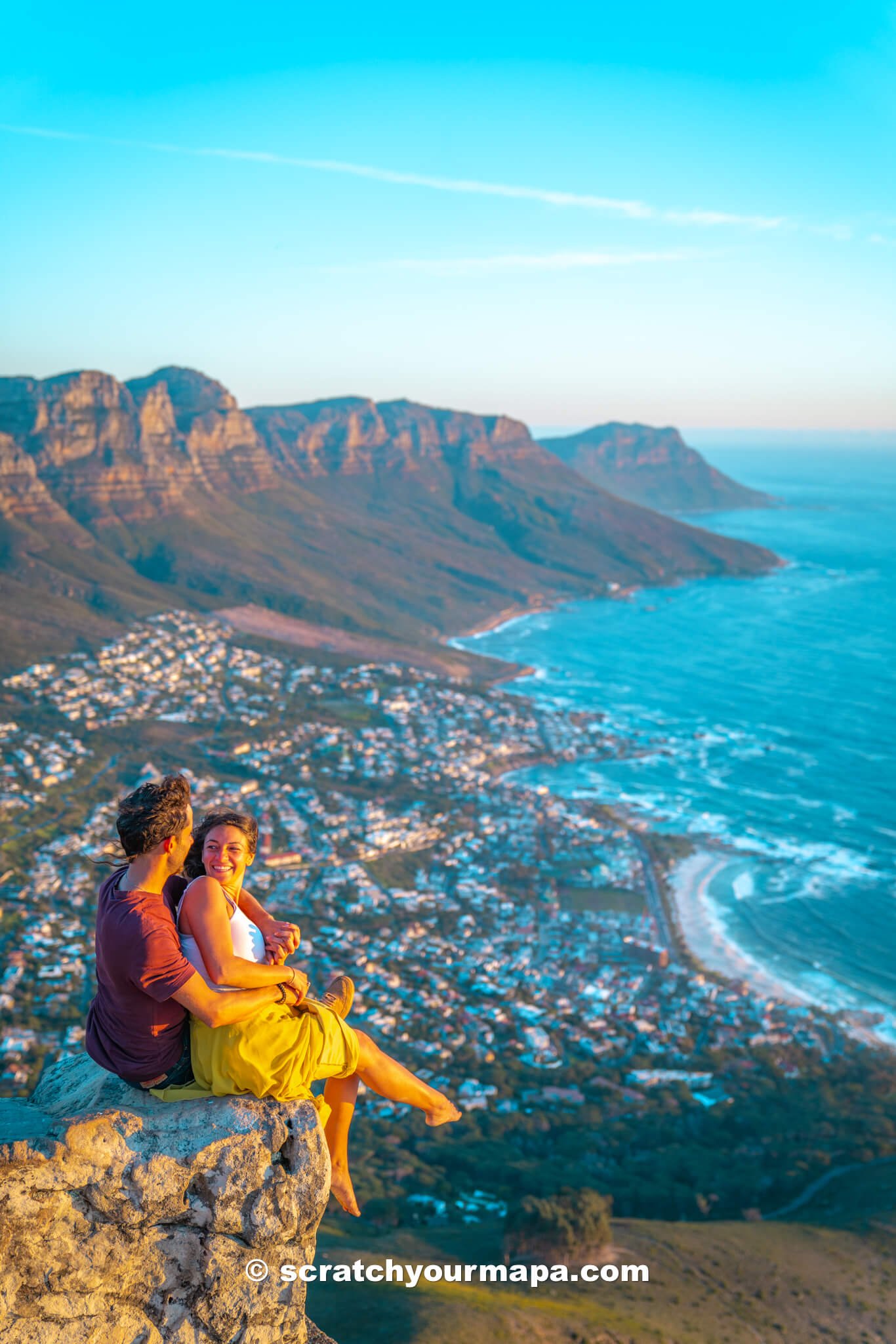 views at the top of Lion's Head hike, Cape Town