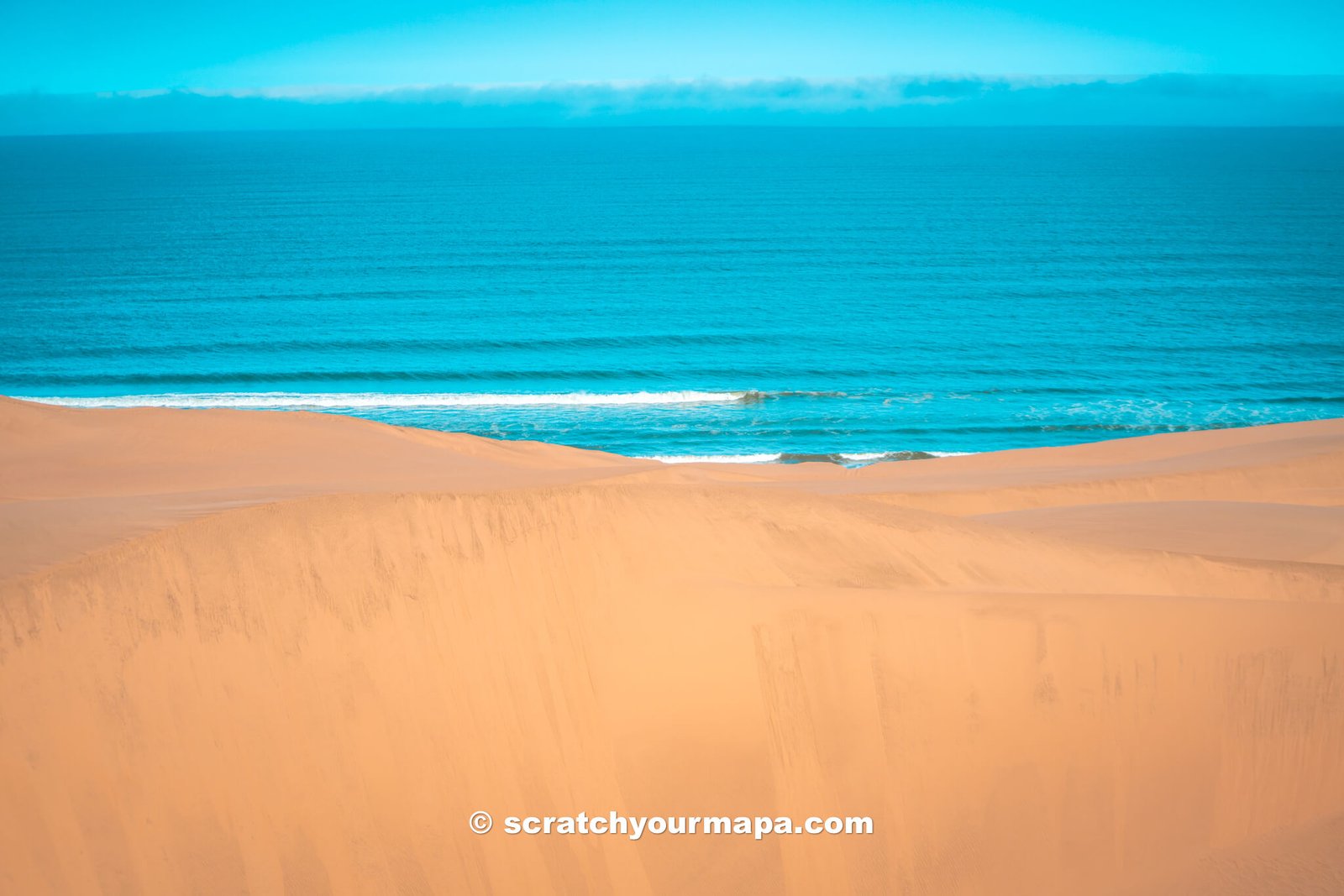 dunes near Sandwich Harbour, one of the best places to visit in Namibia