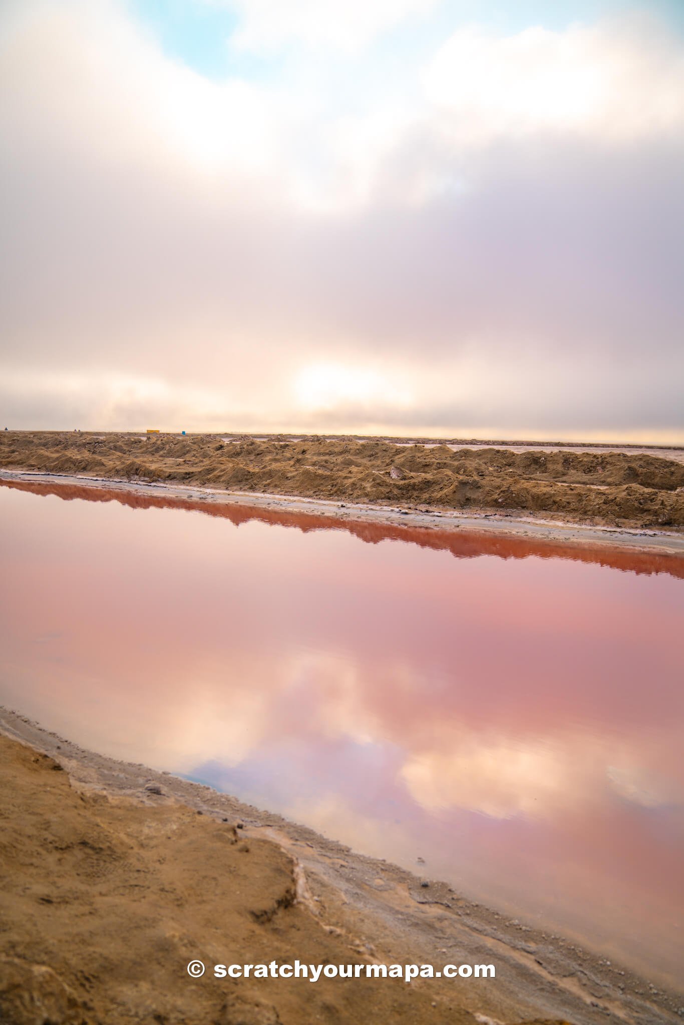 salt flats in Walvis Bay, Namibia