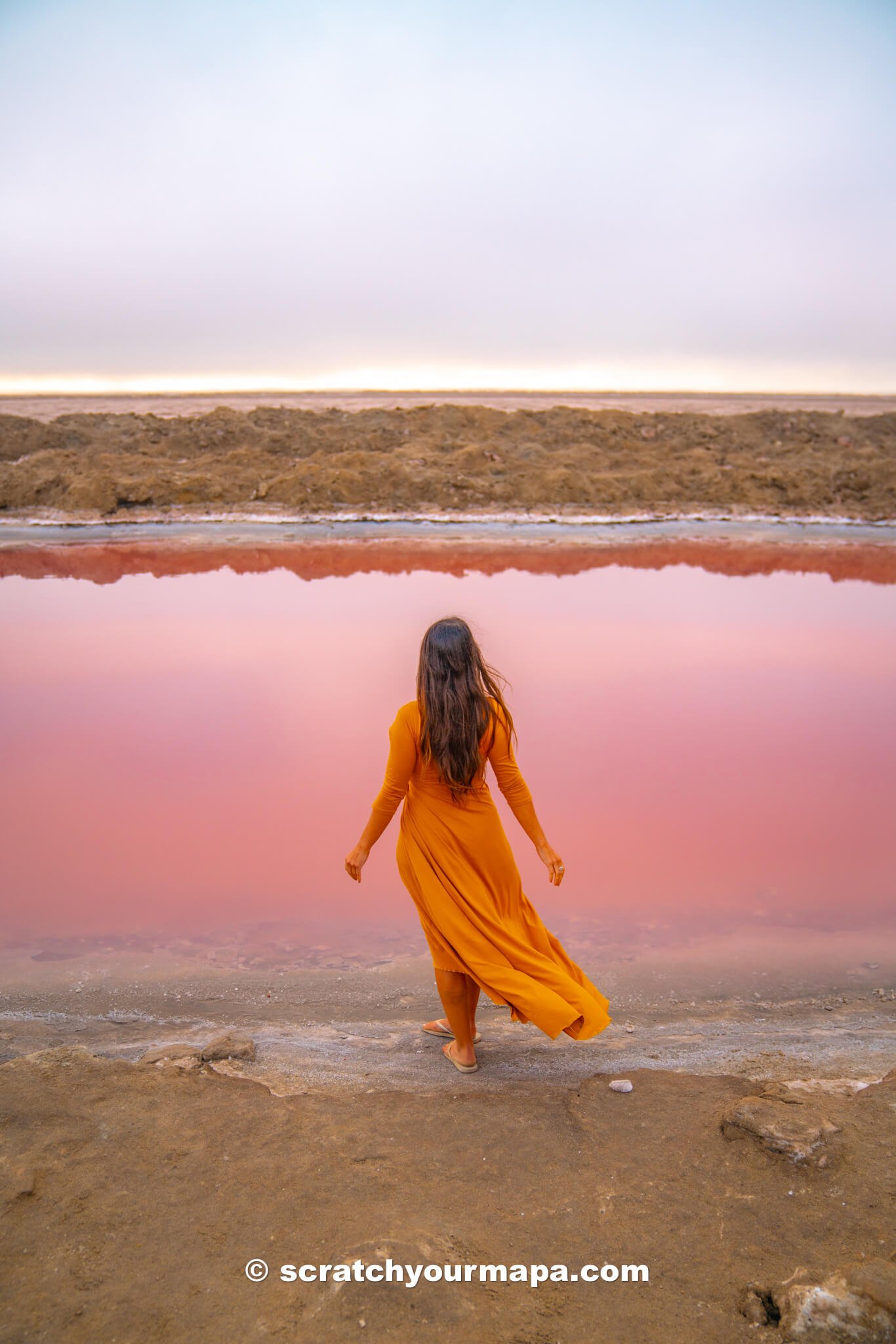 salt flats in Walvis Bay, Namibia