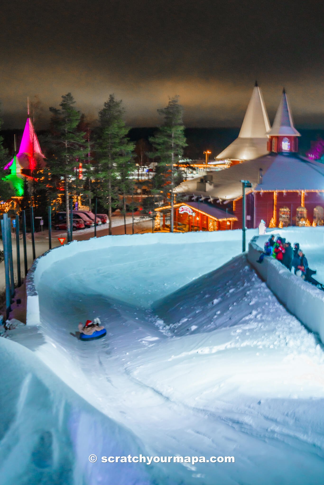 tubing at Snowman World, Rovaniemi