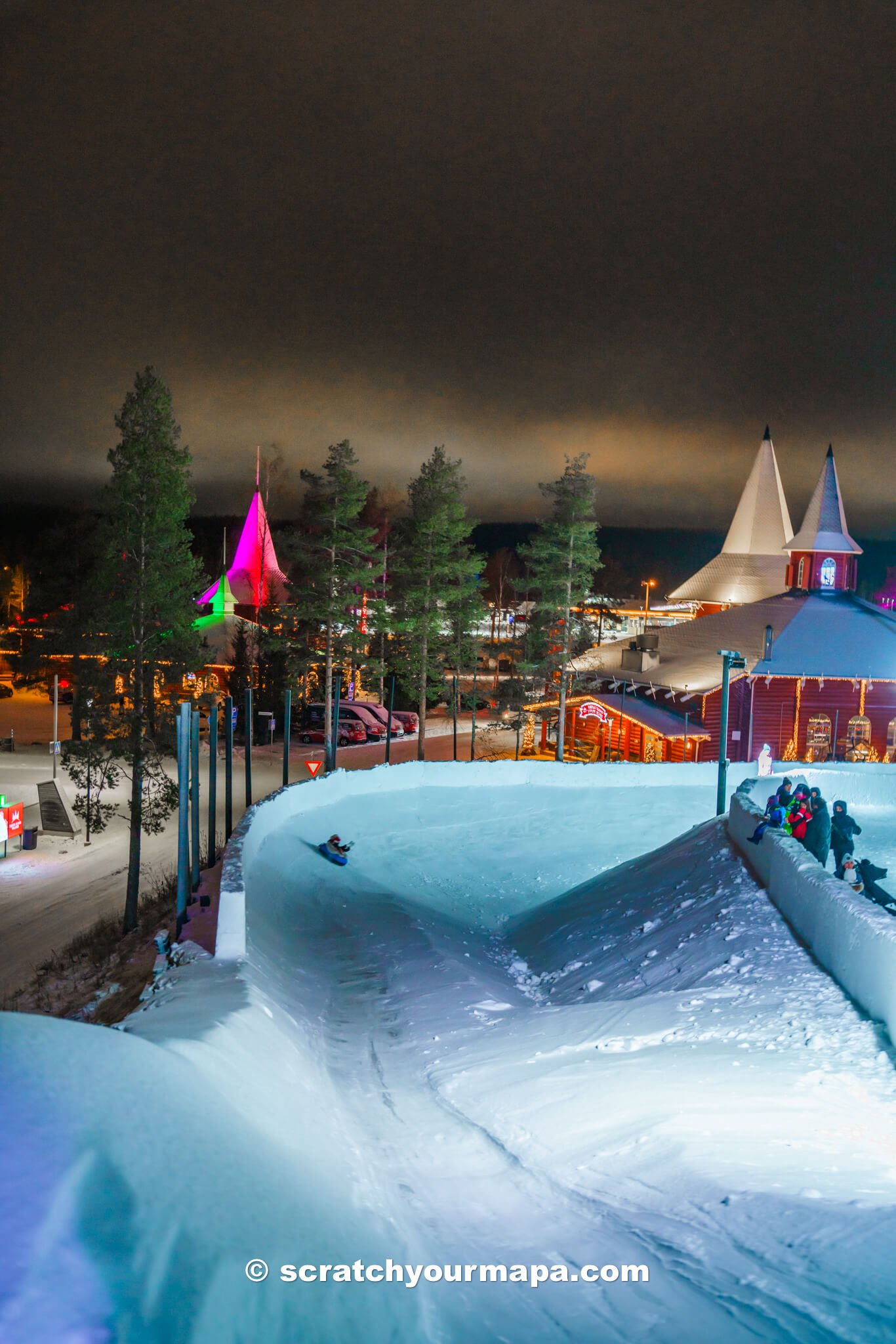 tubing at Snowman World, Rovaniemi