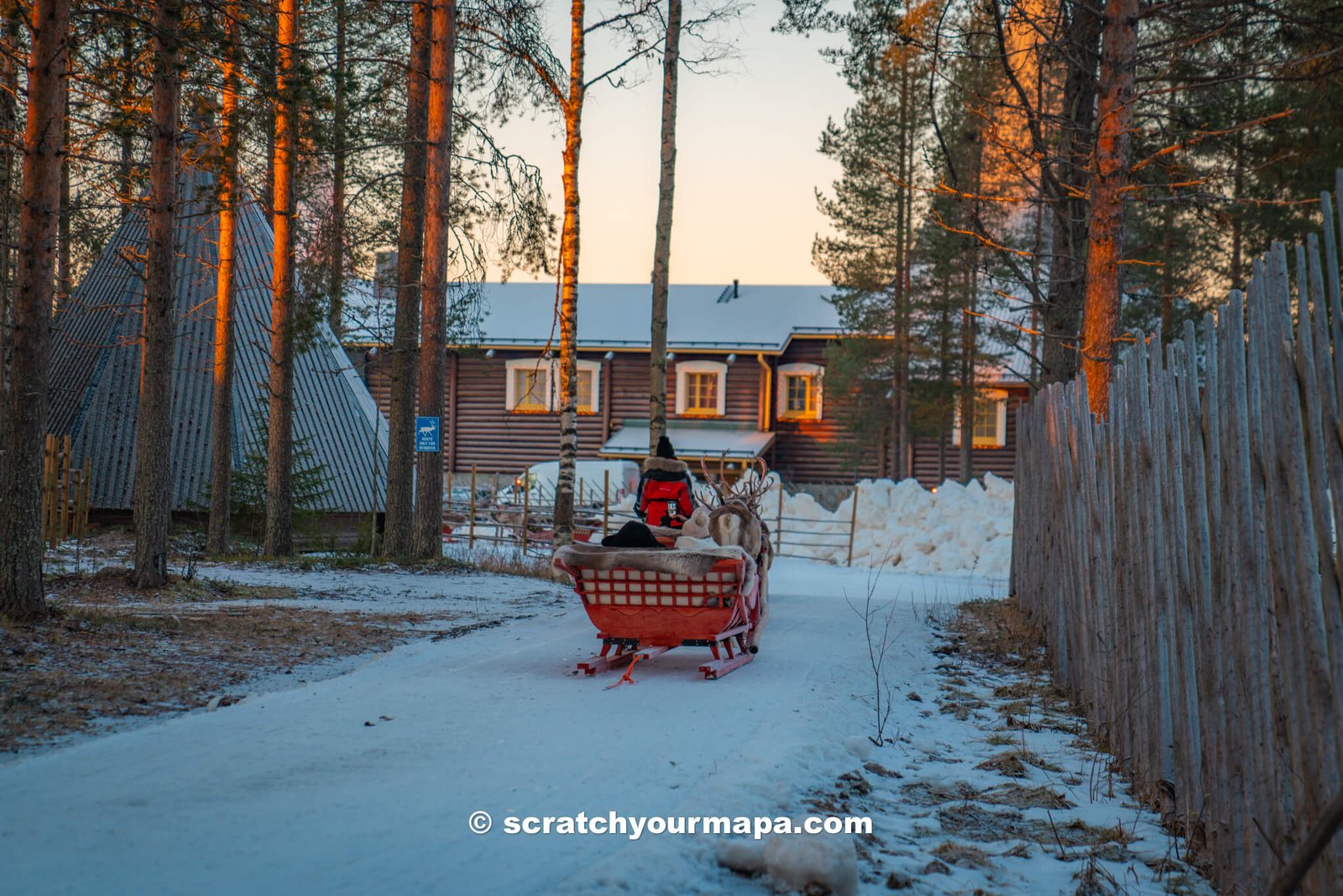 reindeer sleigh ride, things to do in Santa Claus Village in Finland