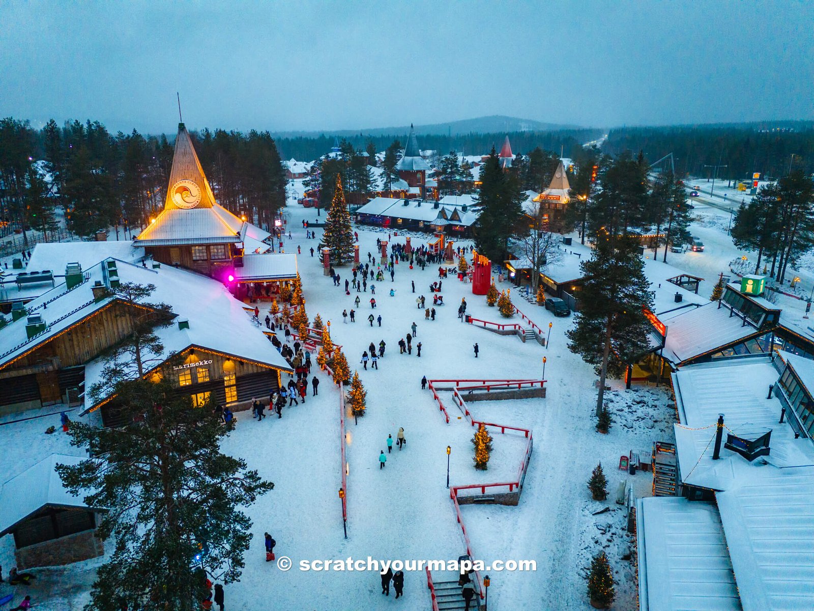 drone at Santa Claus Village in Finland