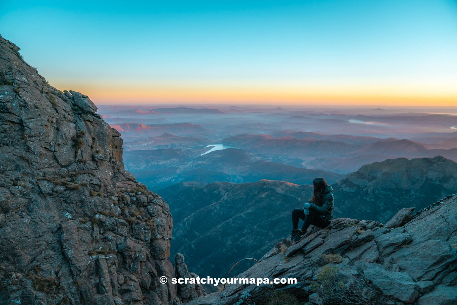 Tugela falls hike at sunrise