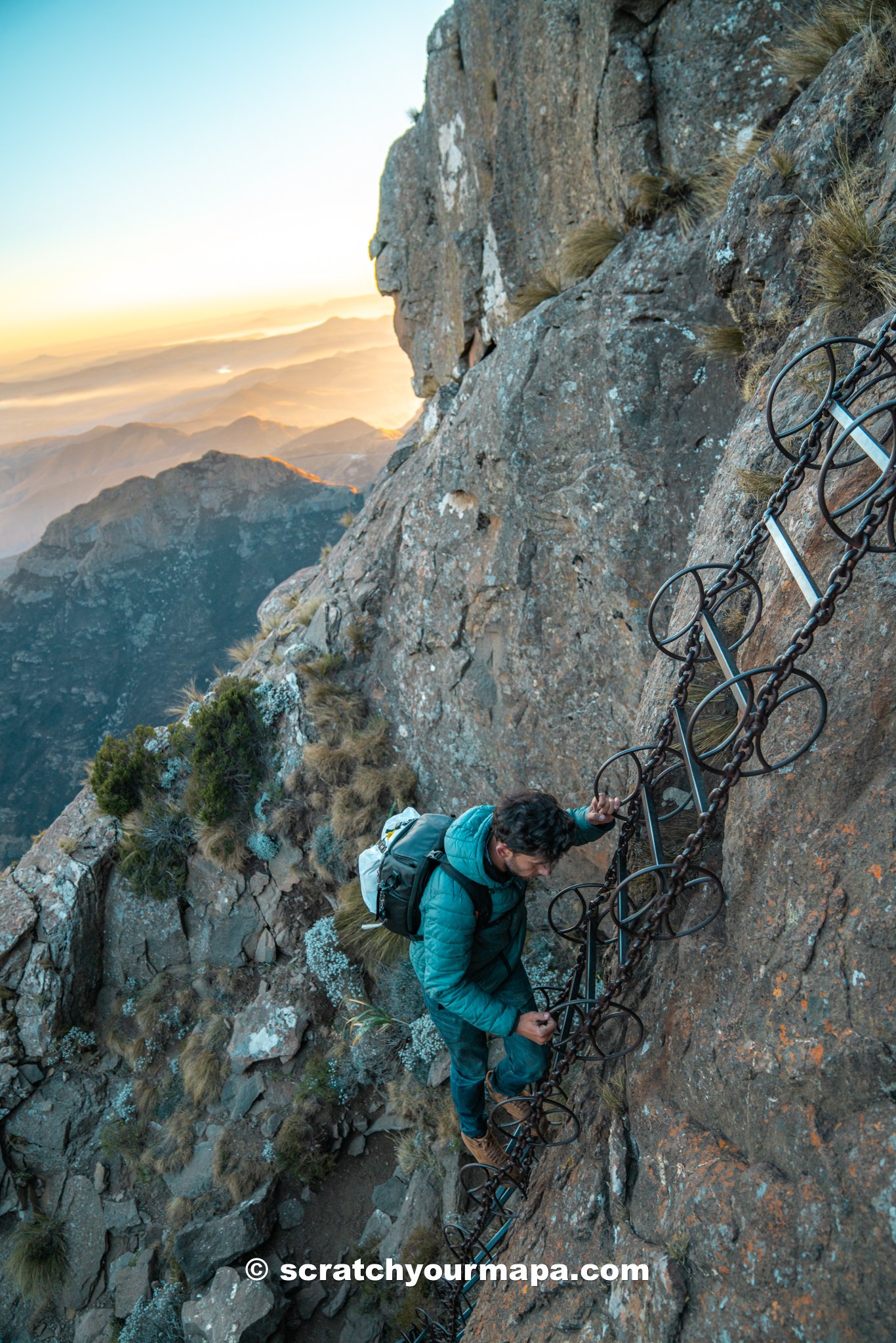 chain ladders at the Tugela Falls