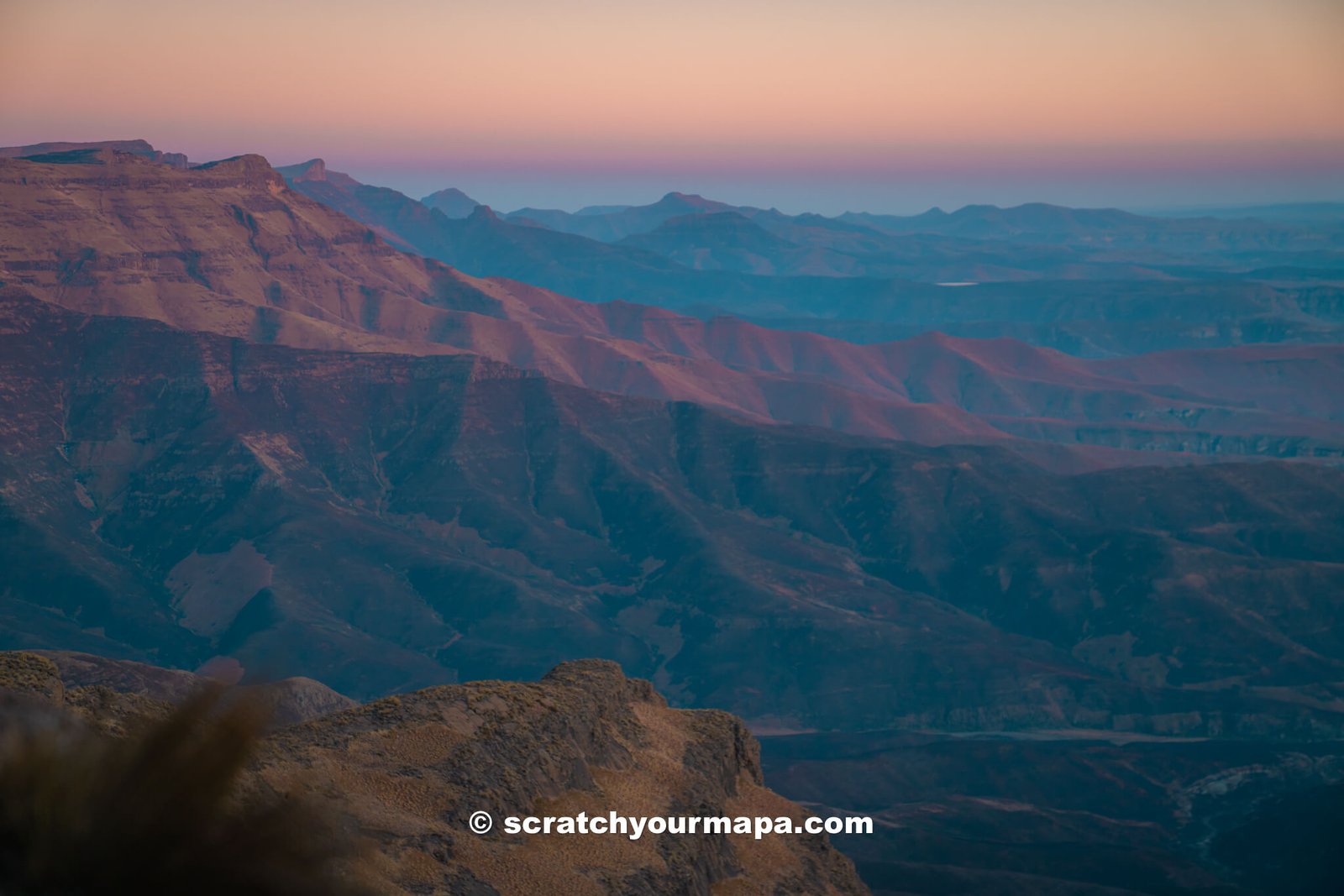 Tugela falls hike at sunrise