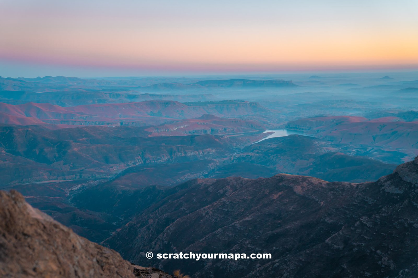 Tugela falls hike at sunrise