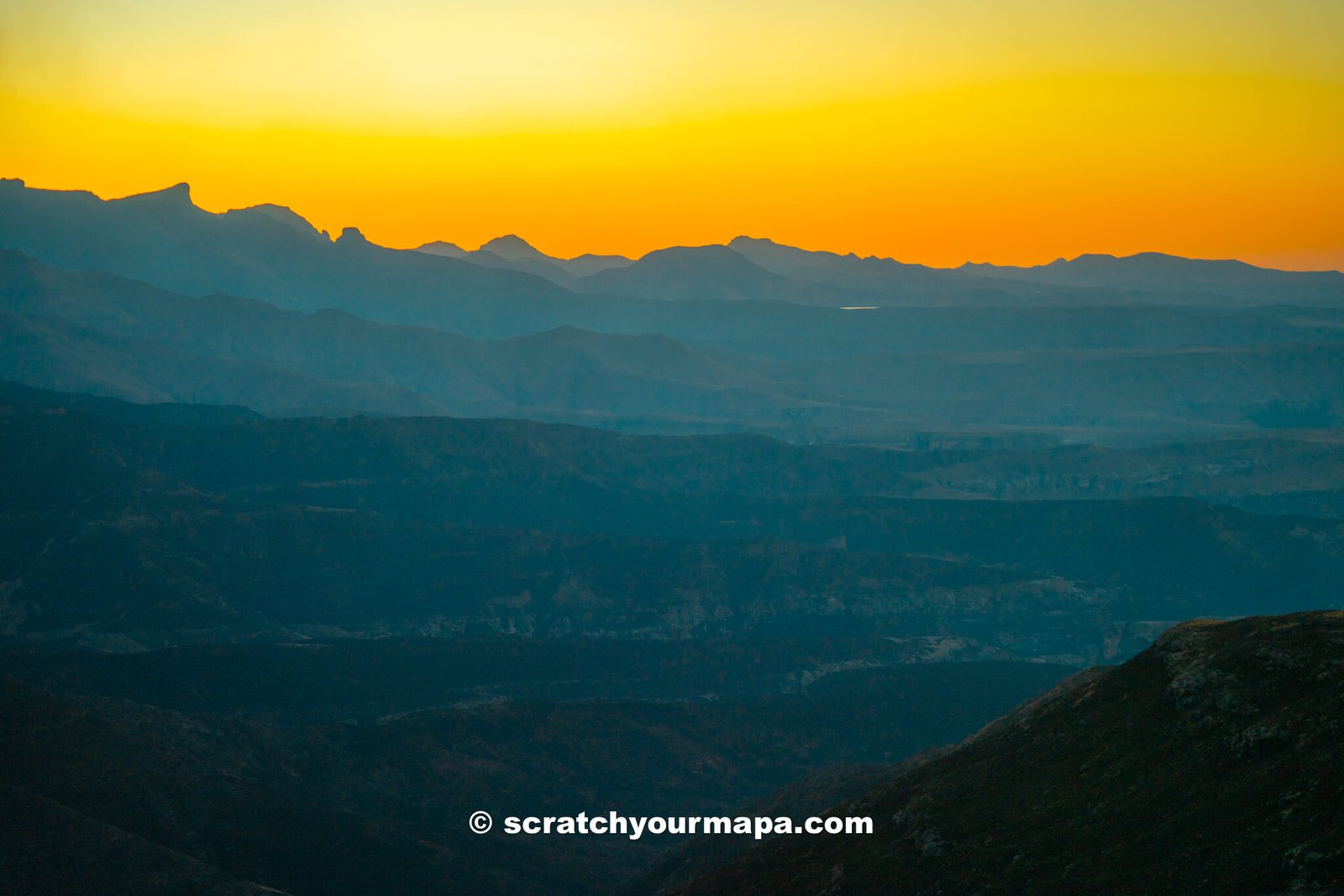 sunrise at Tugela Falls