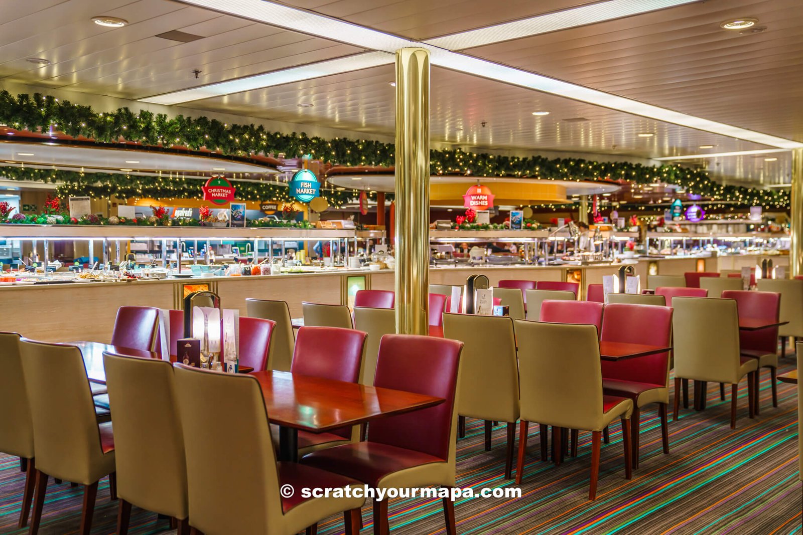 restaurant on the Helsinki to Tallinn overnight ferry