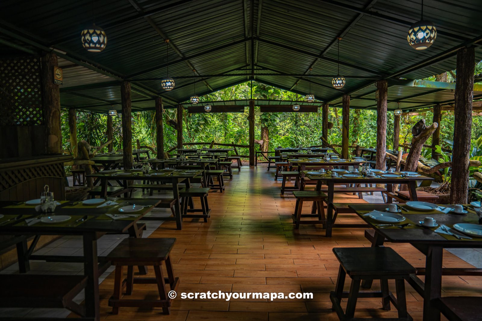 restaurant at el Nicho waterfall, Cuba