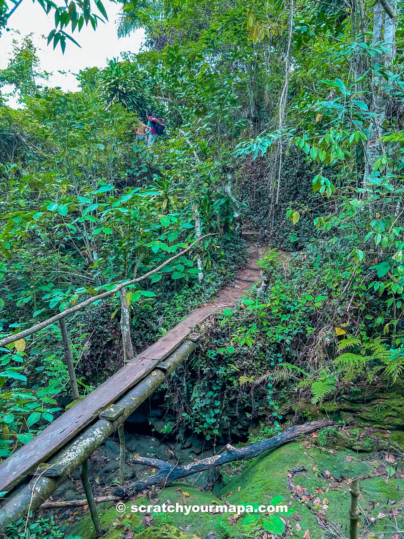 trails to El Nicho Waterfall