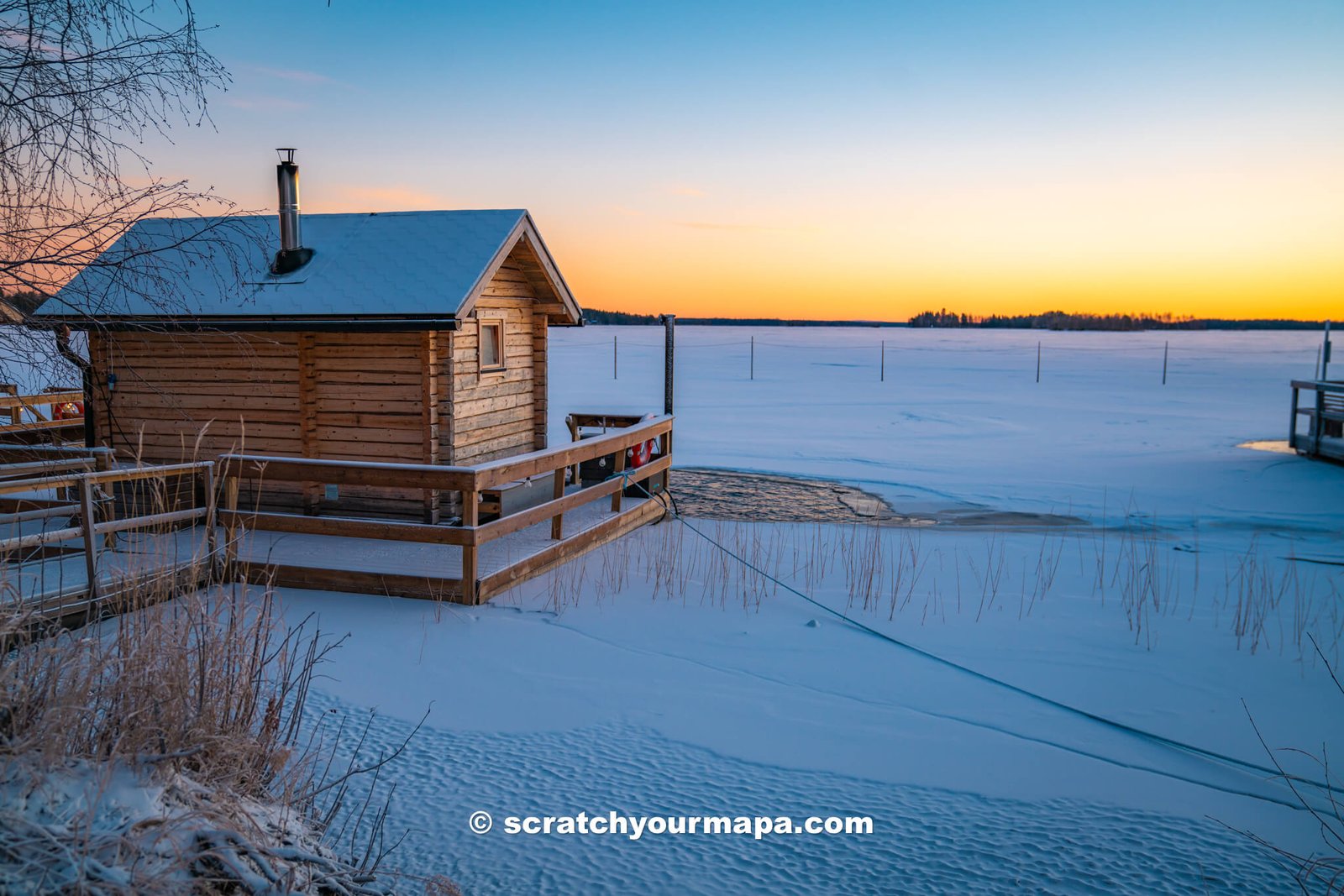 traditional Finnish sauna experience in Rovaniemi, Lapland