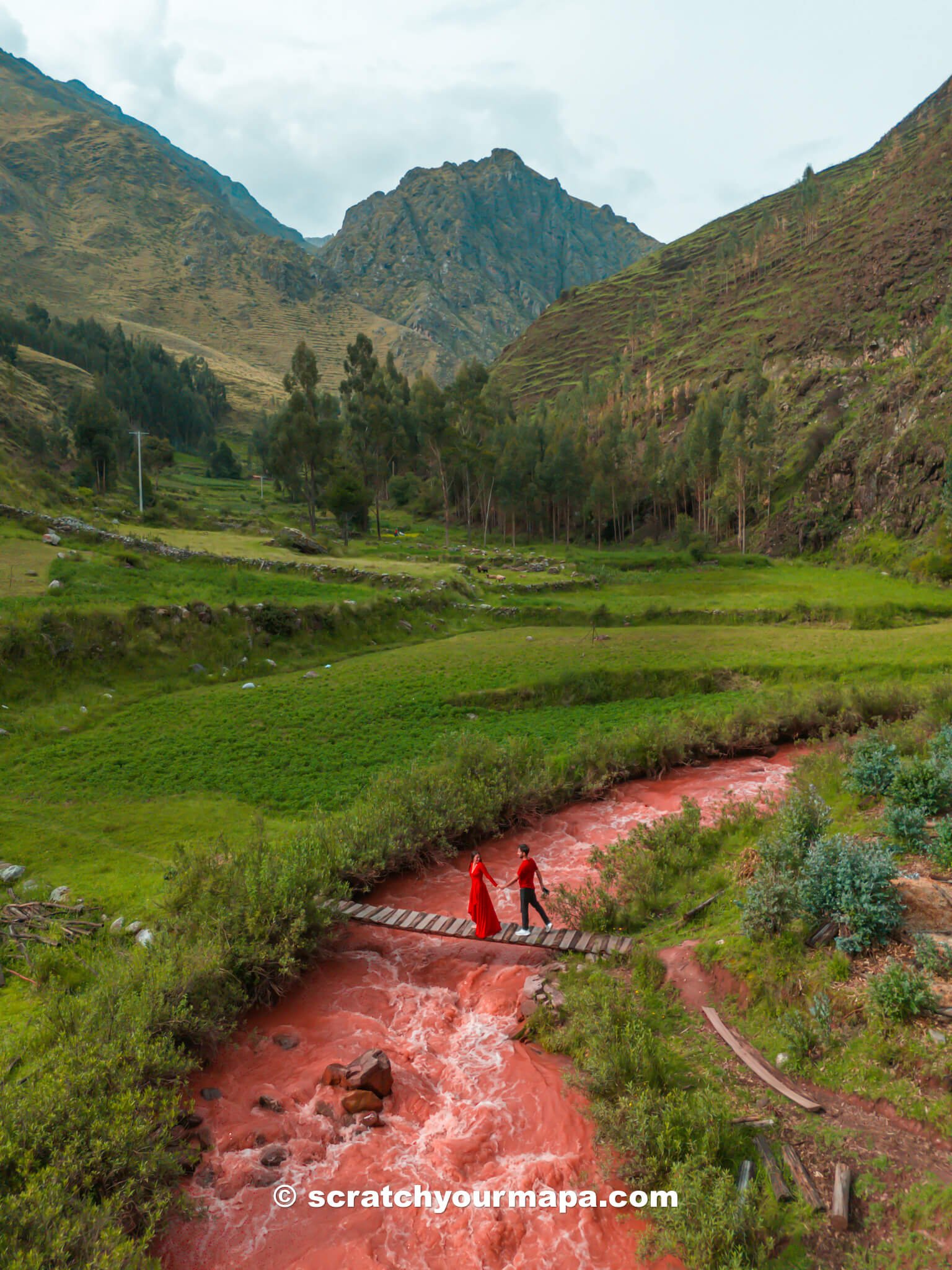 red river in Cusco, Peru