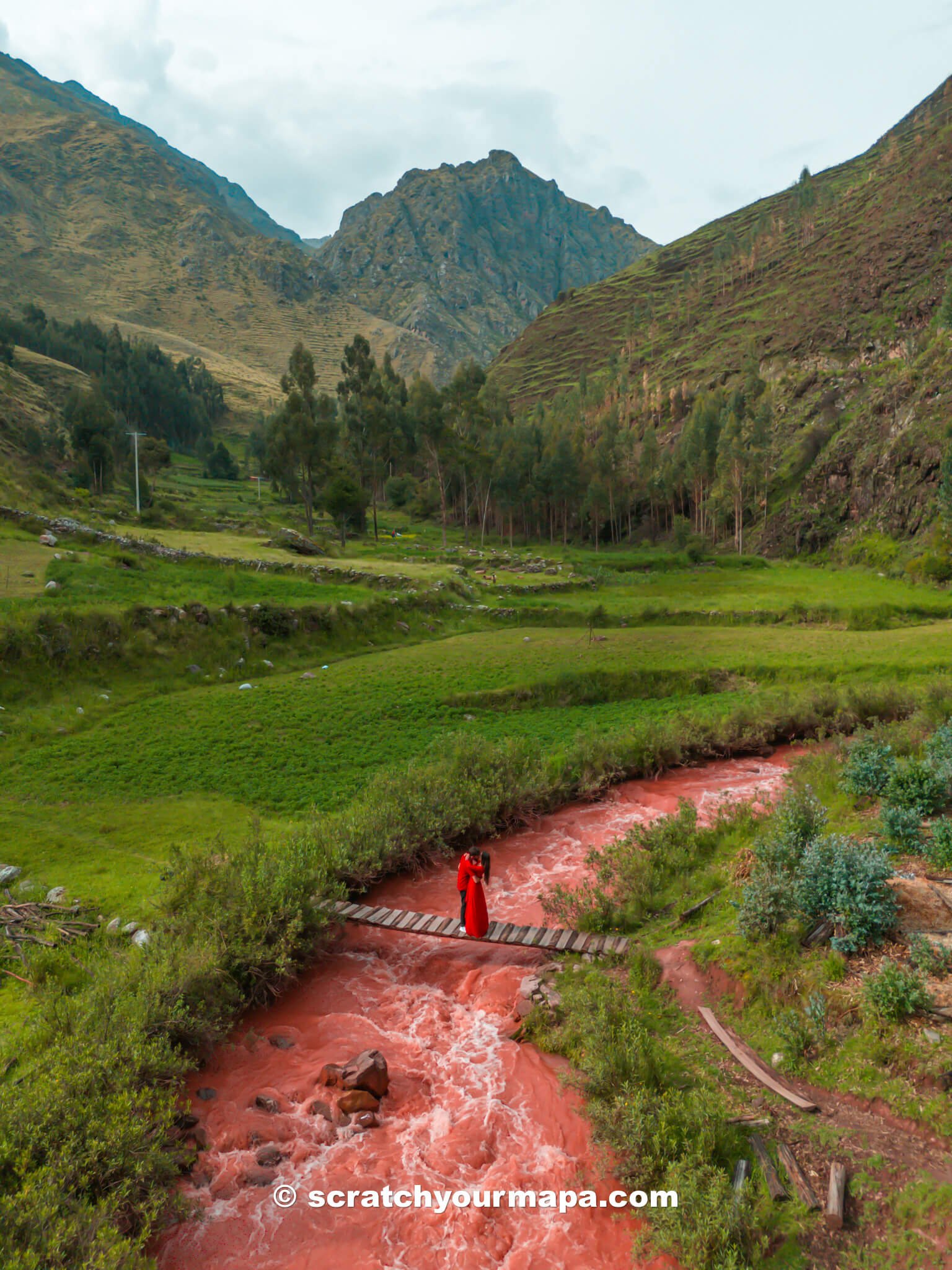 red river in Cusco, Peru