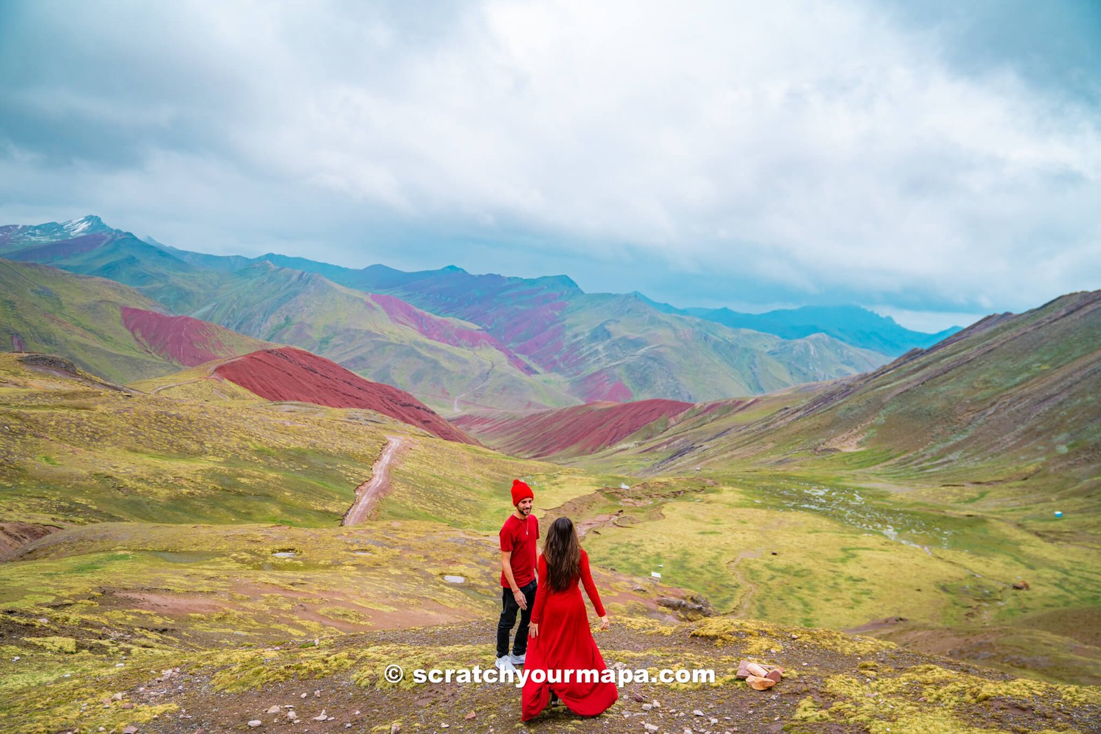 frist viewpoint of Palcoyo Rainbow Mountain