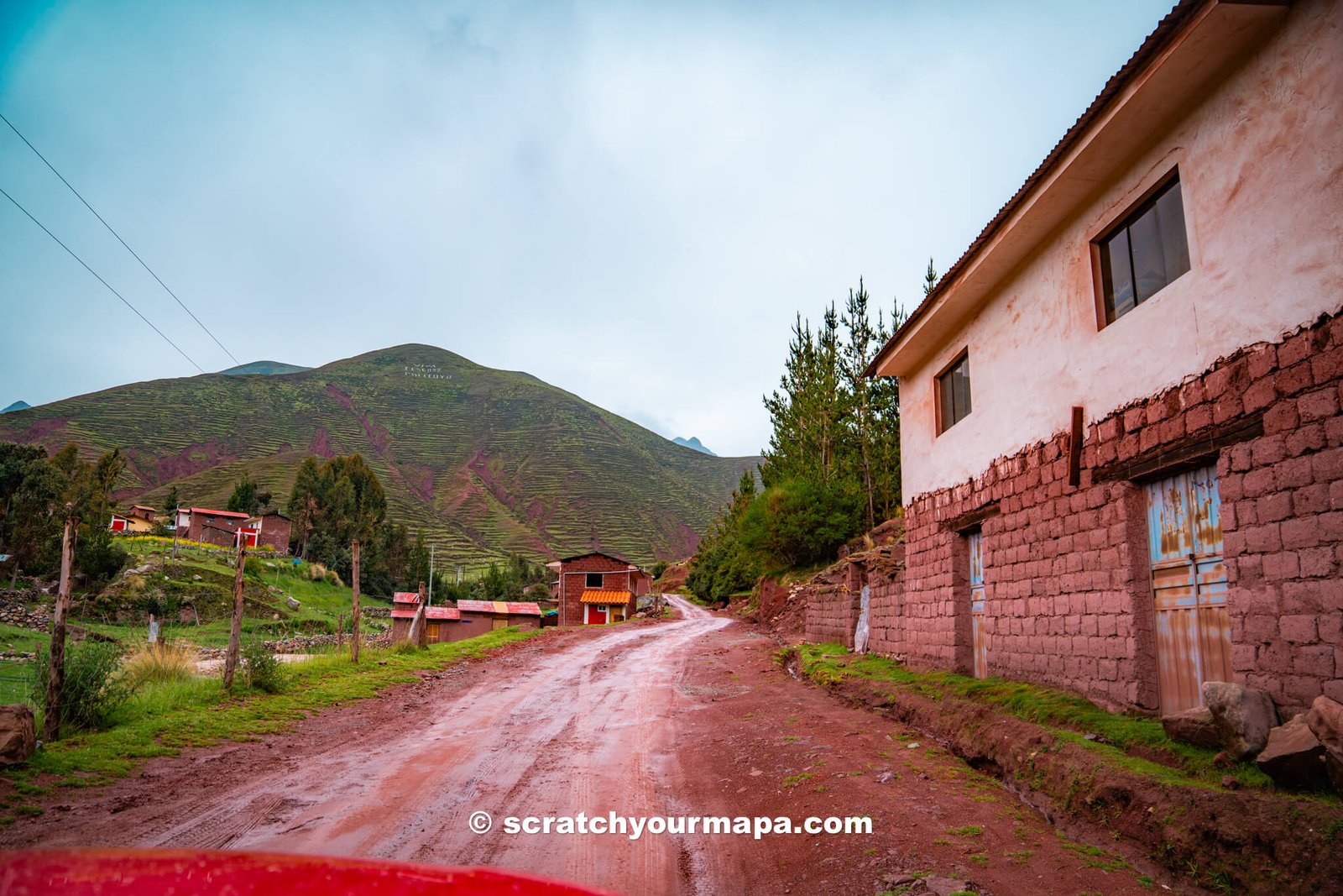 village near Palcoyo Rainbow Mountain in Cusco, Peru