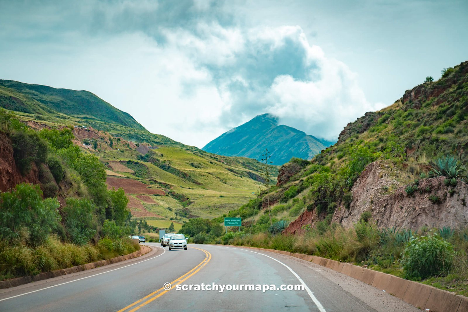 the road from Cusco towards Pallay Punchu Rainbow Mountain