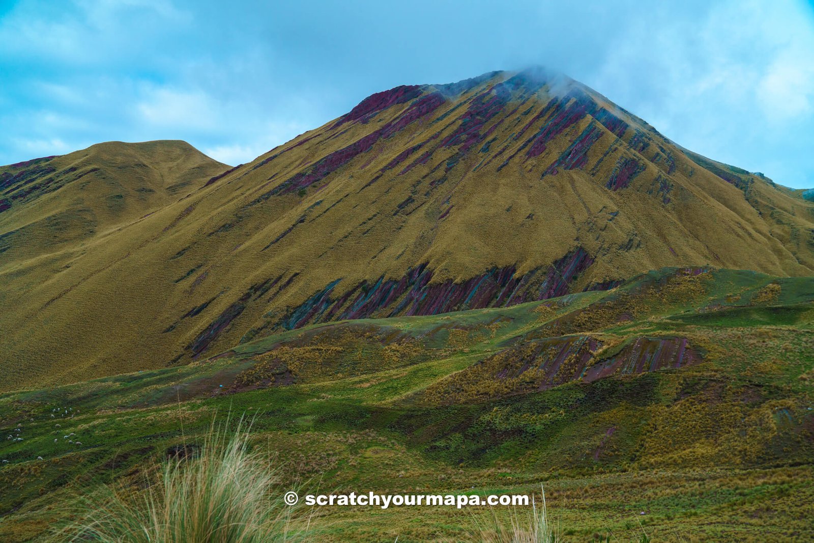 driving to Pallay Punchu hidden rainbow mountain 