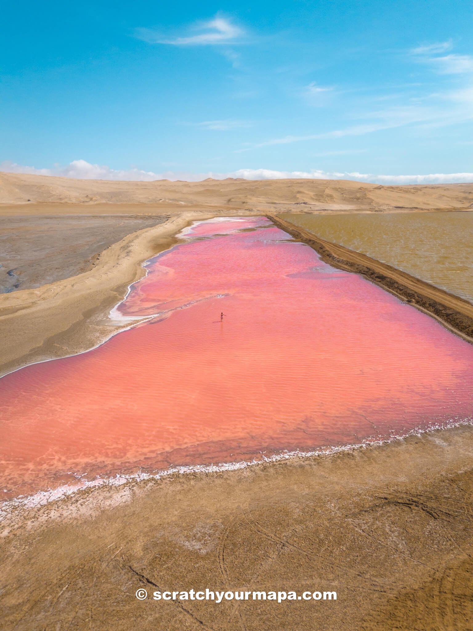 Paracas National Reserve pink lake