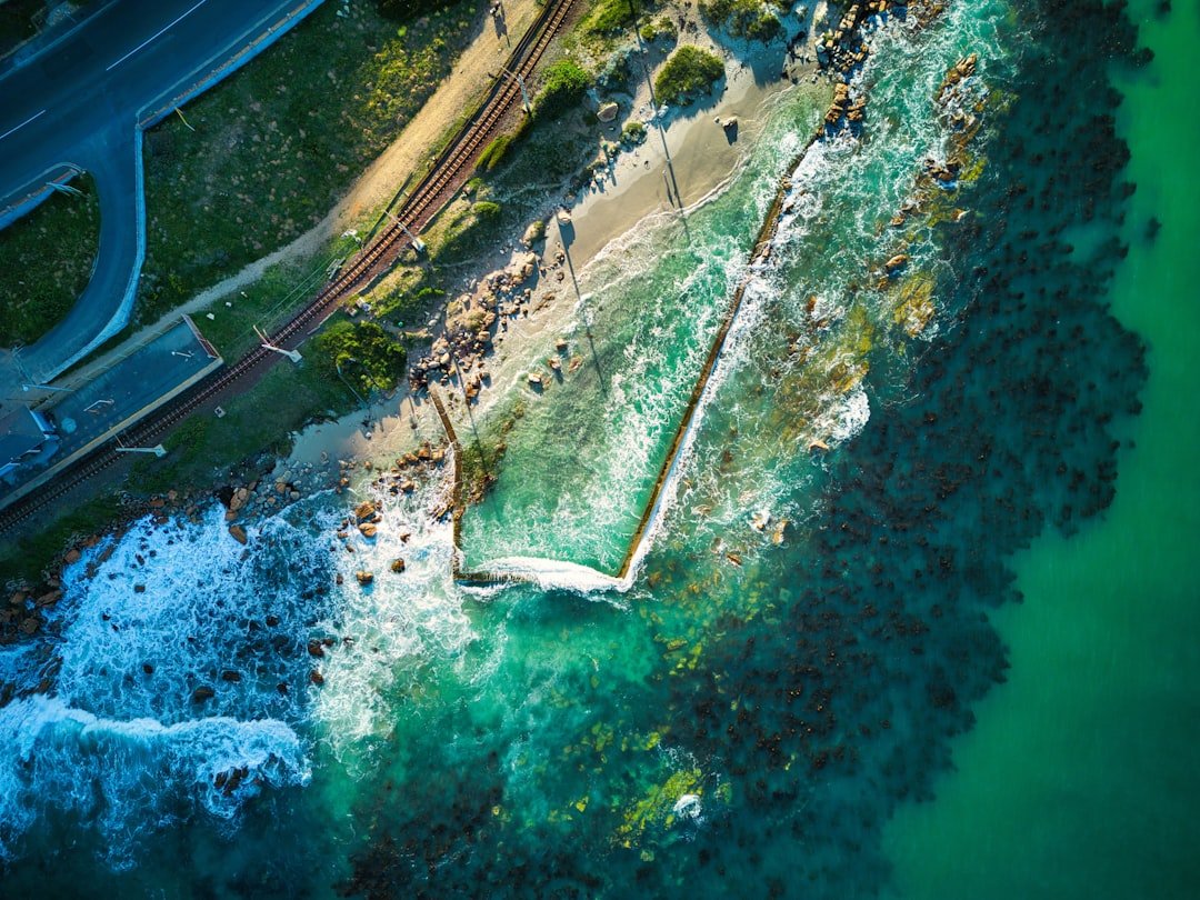 a river with a bridge over it