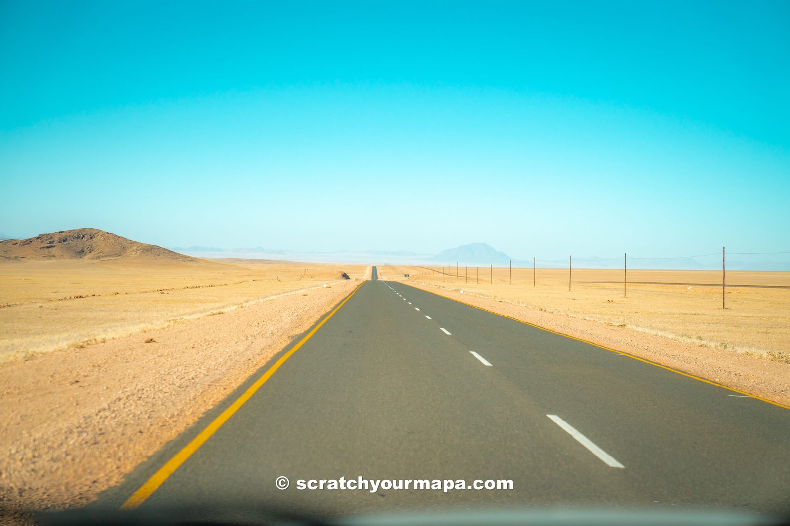 driving to Kolmanskop, Namibia