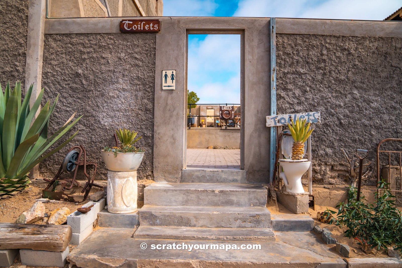 toilets at Kolmanskop, Namibia