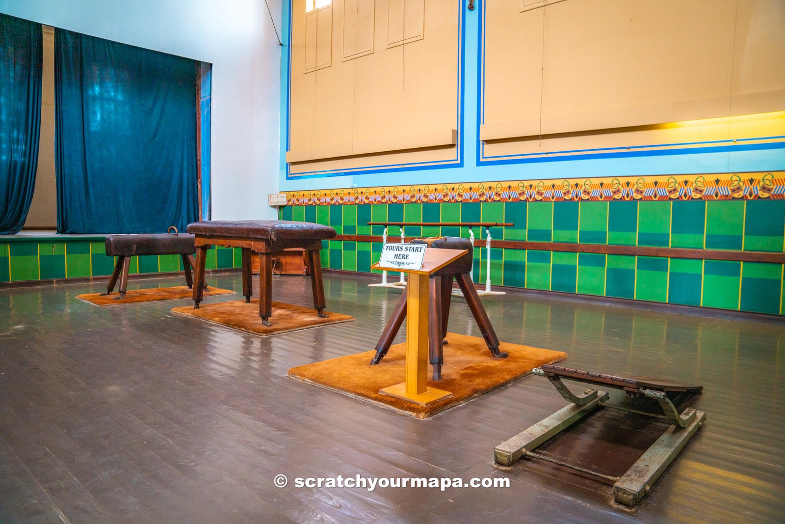 beginning of the tour at Kolmanskop ghost town in Namibia