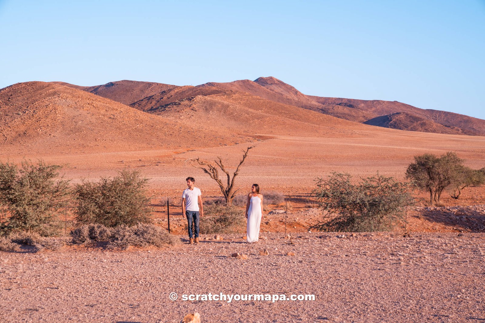 driving through Namibia