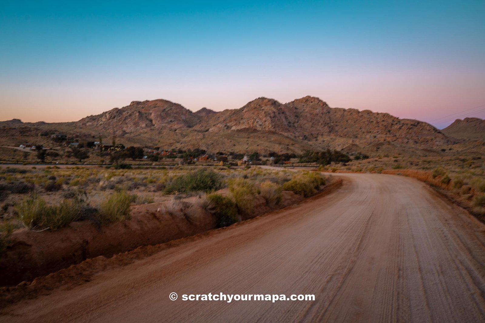 driving through Namibia