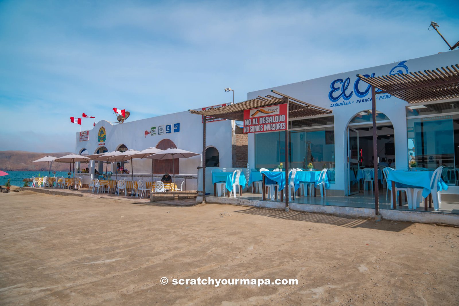 restaurants at Paracas National Reserve in Peru