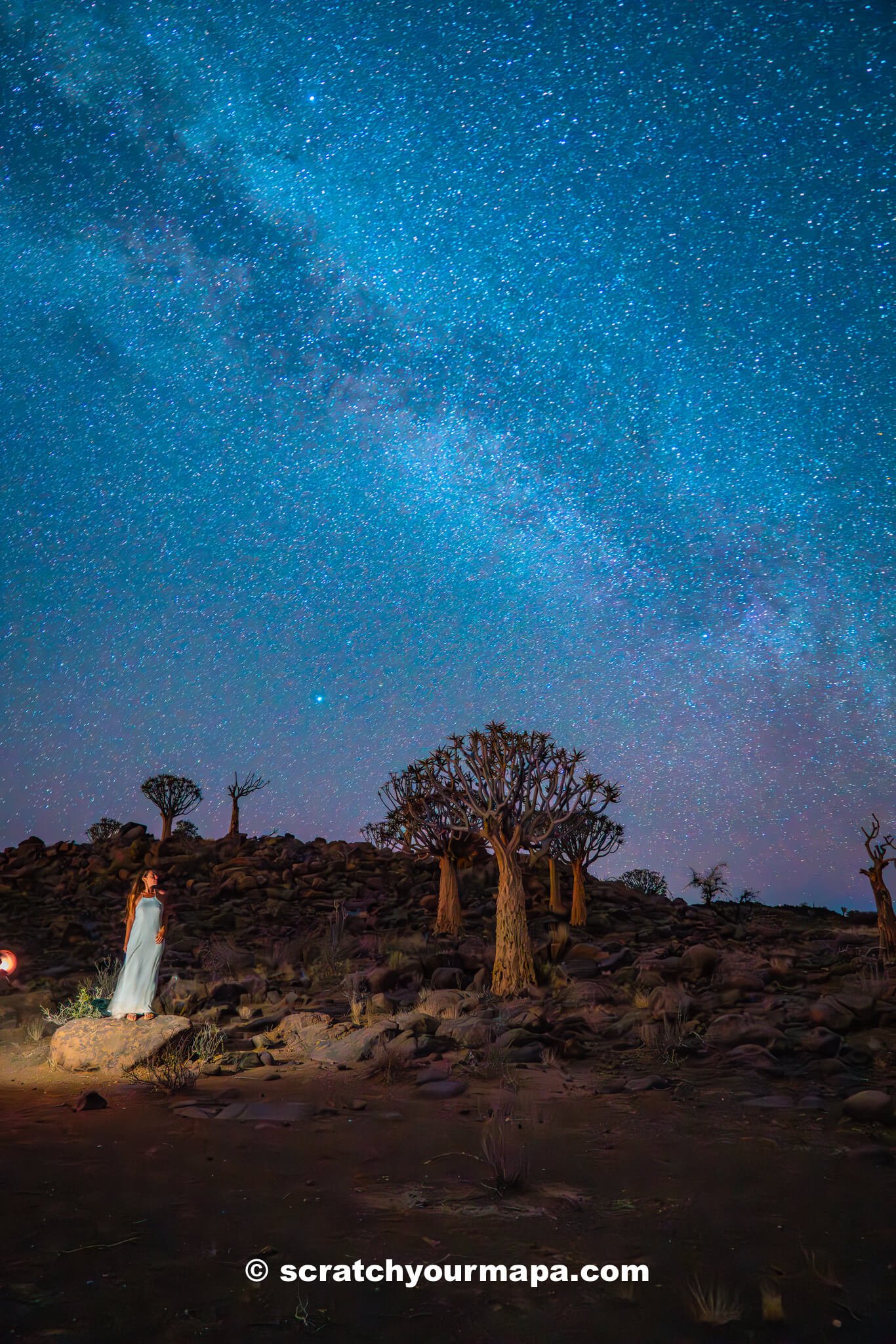 astrophotography at Quiver Tree Forest in Namibia