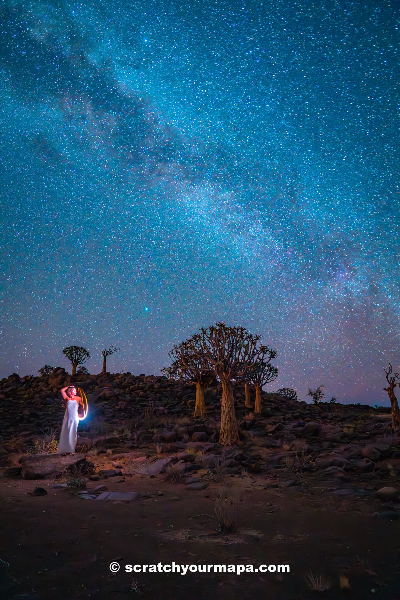 astrophotography at Quiver Tree Forest in Namibia