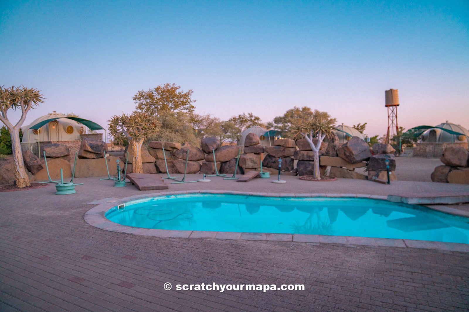 pool at Quiver Tree Forest in Namibia