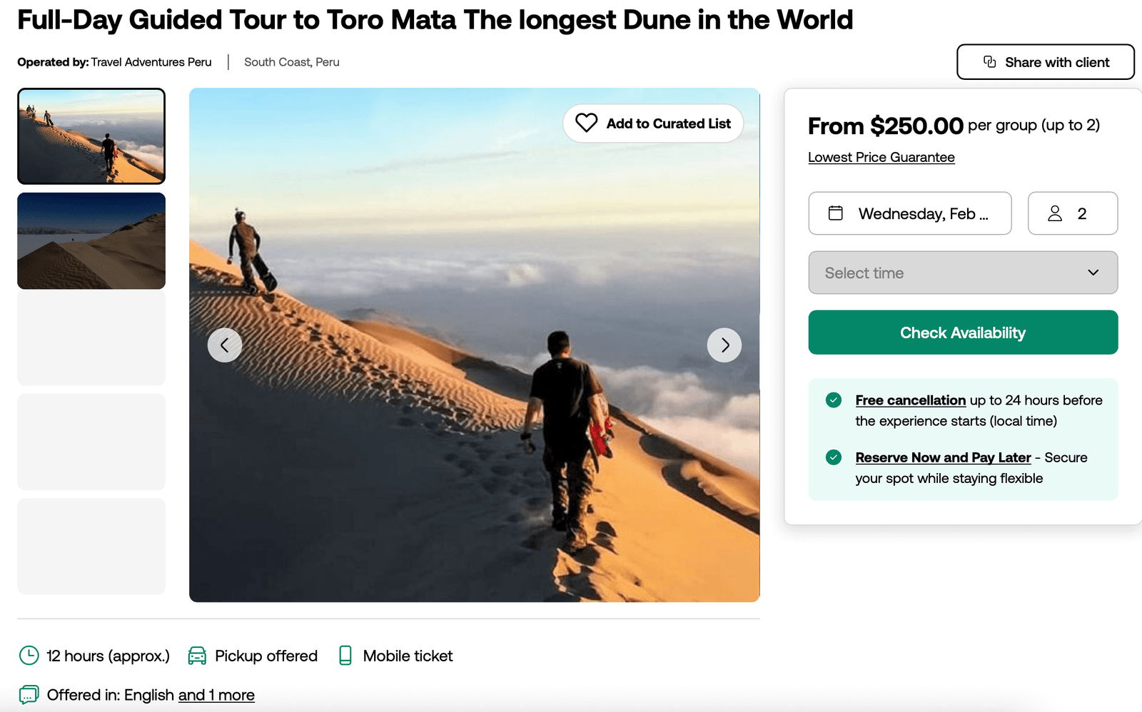 Toro Mata excursion, top things to do in Huacachina