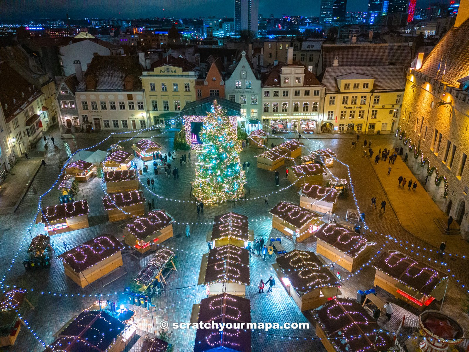 town hall square in the old town in Tallinn, Estonia