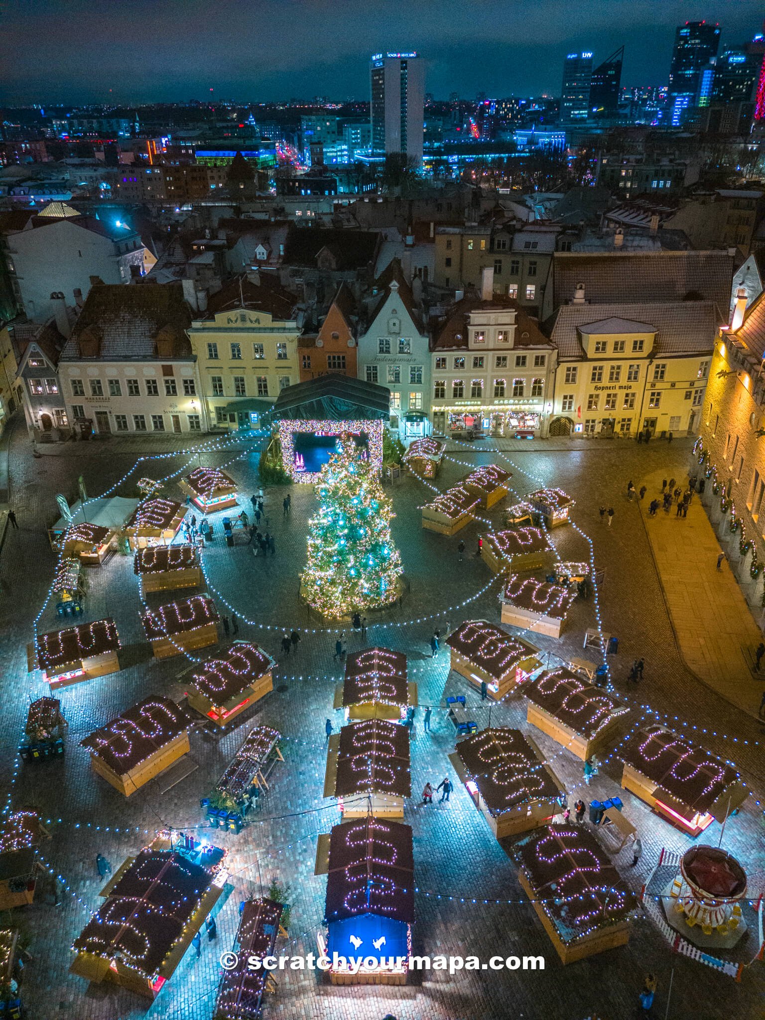 the old town of Tallinn in winter