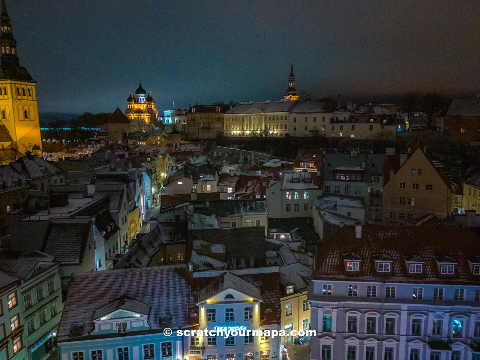 The Christmas market in Tallinn in winter