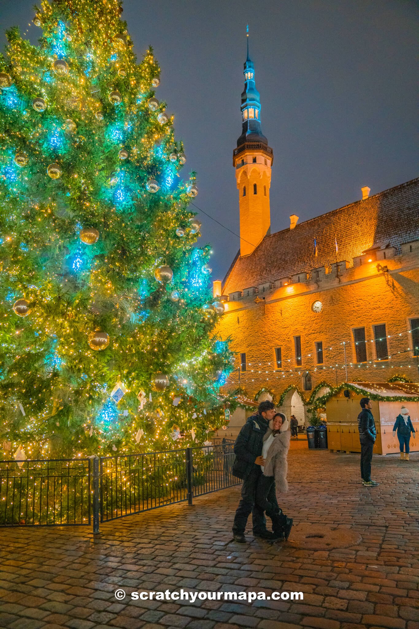 The Christmas market in Tallinn in winter