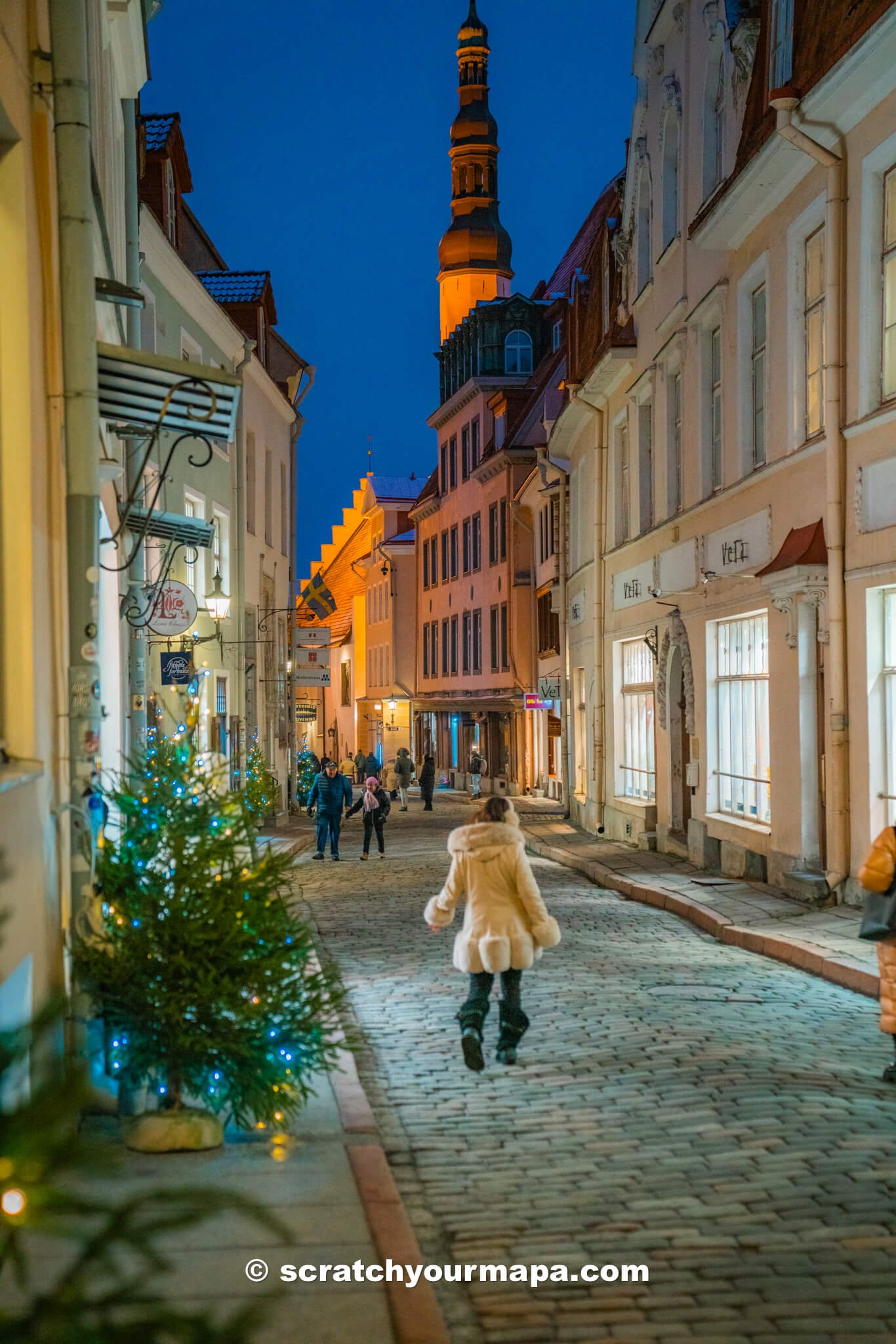 the old town of Tallinn in winter