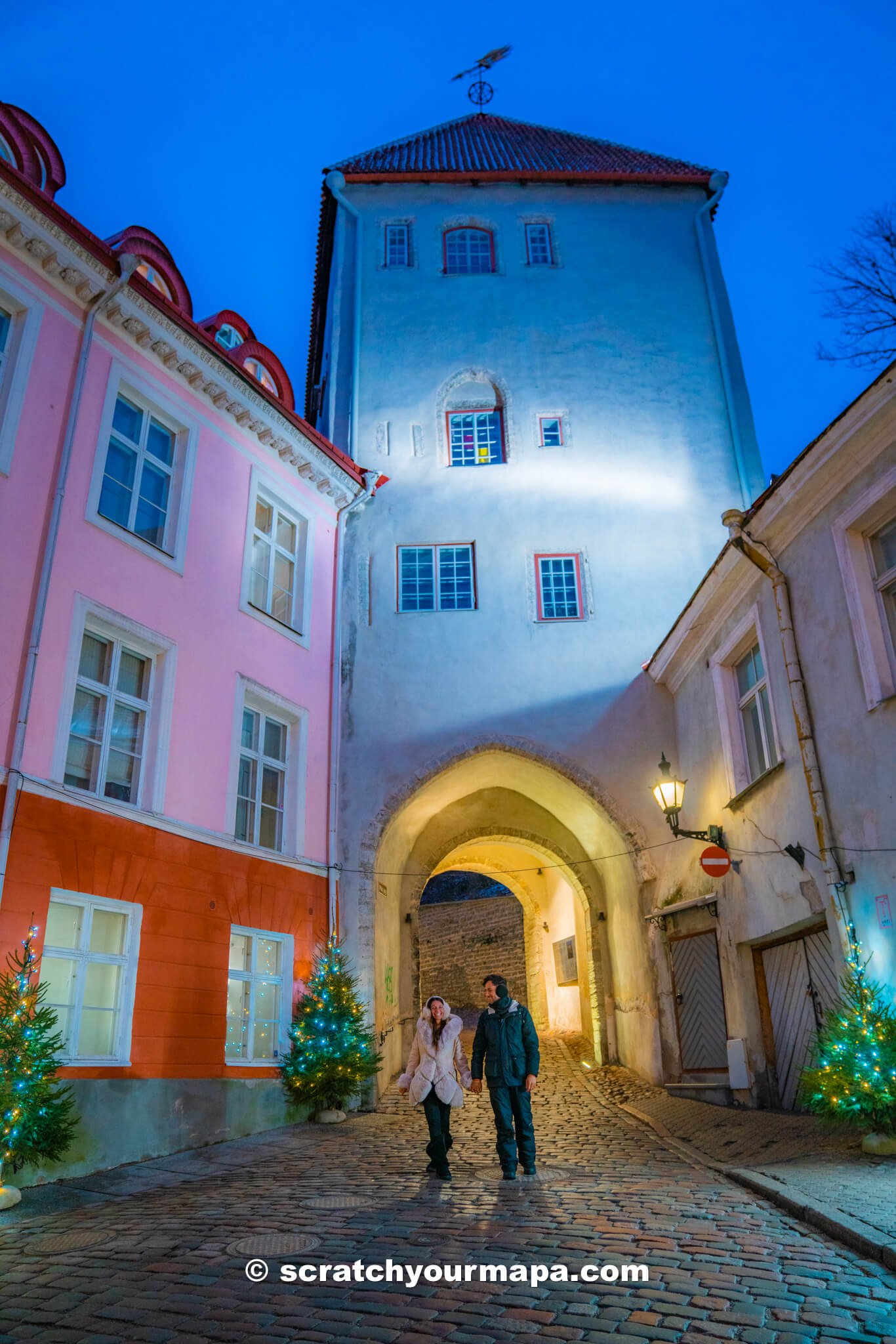 the old town of Tallinn in winter