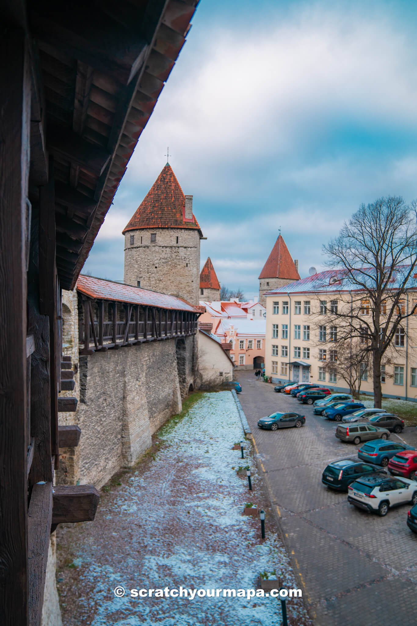 Hellemann Tower & Town Wall Walkway in the old town in Tallinn, Estonia