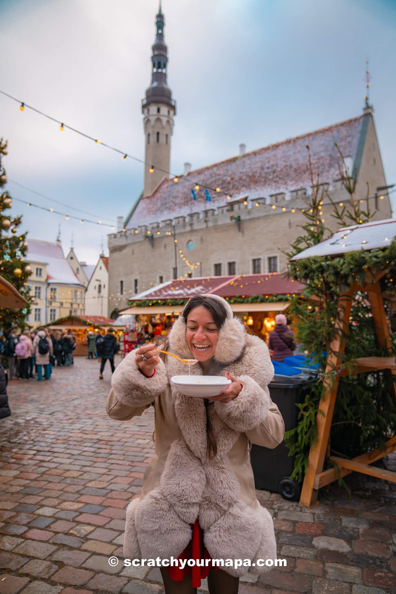 Christmas market in Tallinn in winter