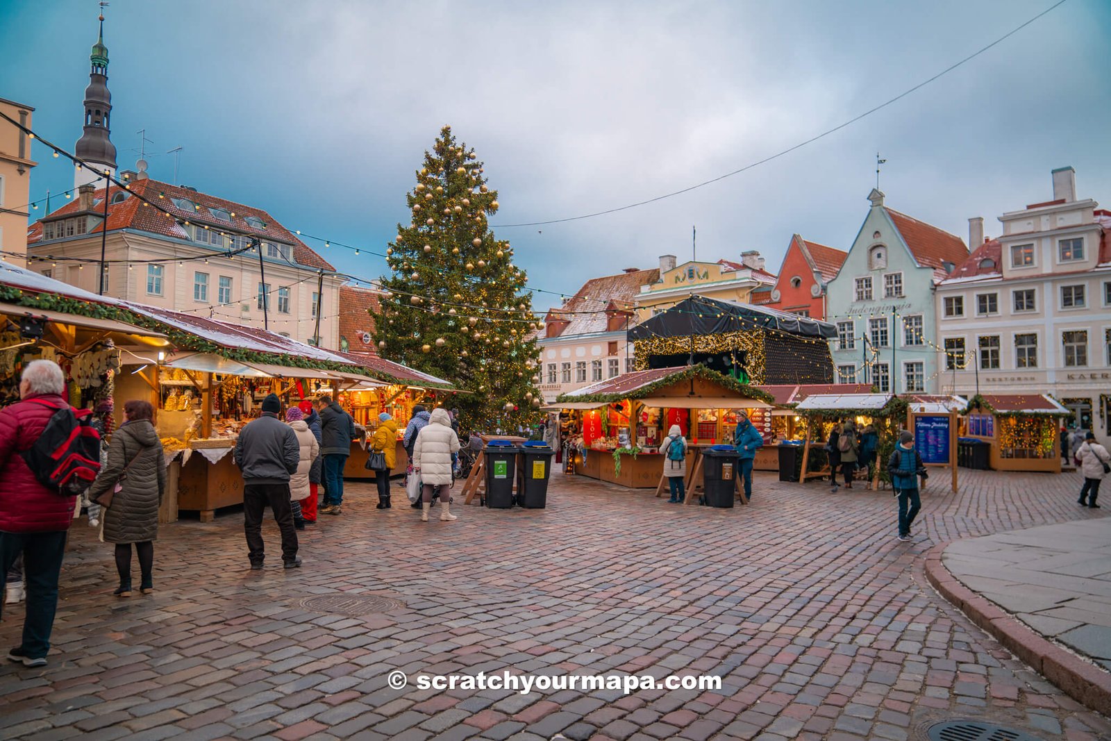 Christmas market in Tallinn in winter