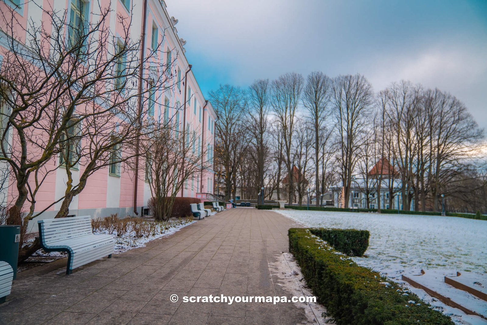 garden at Toompea Castle in the old town of Tallinn, Estonia