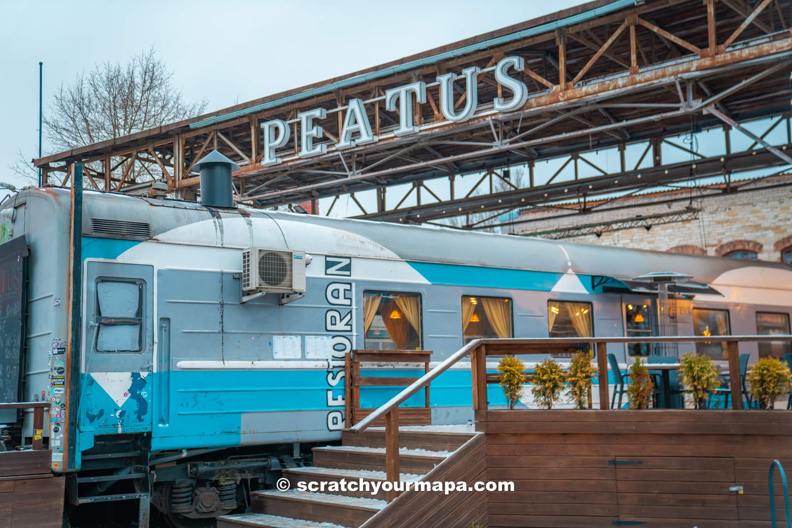 Peatus train restaurant in Tallinn - on of the best things to do in Tallinn outside the old town