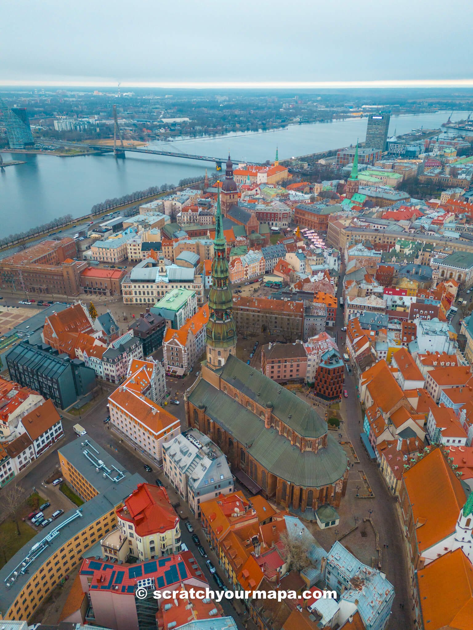 Riga drone shot