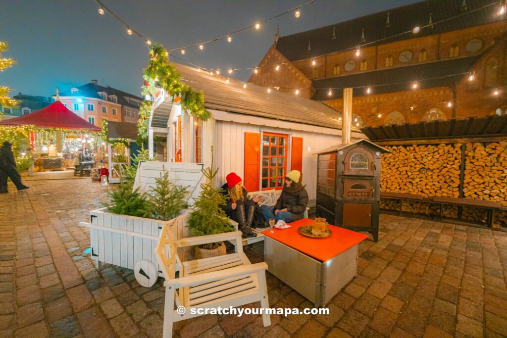 Christmas Market in Riga in winter