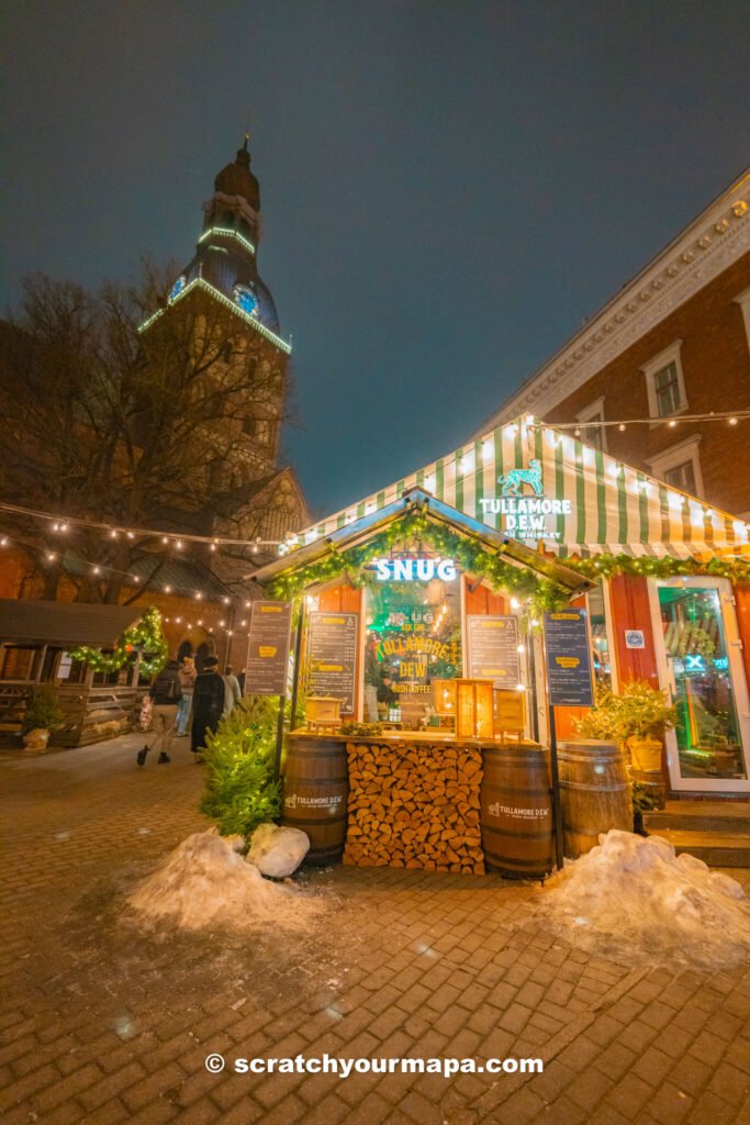 Christmas decor in Riga in winter