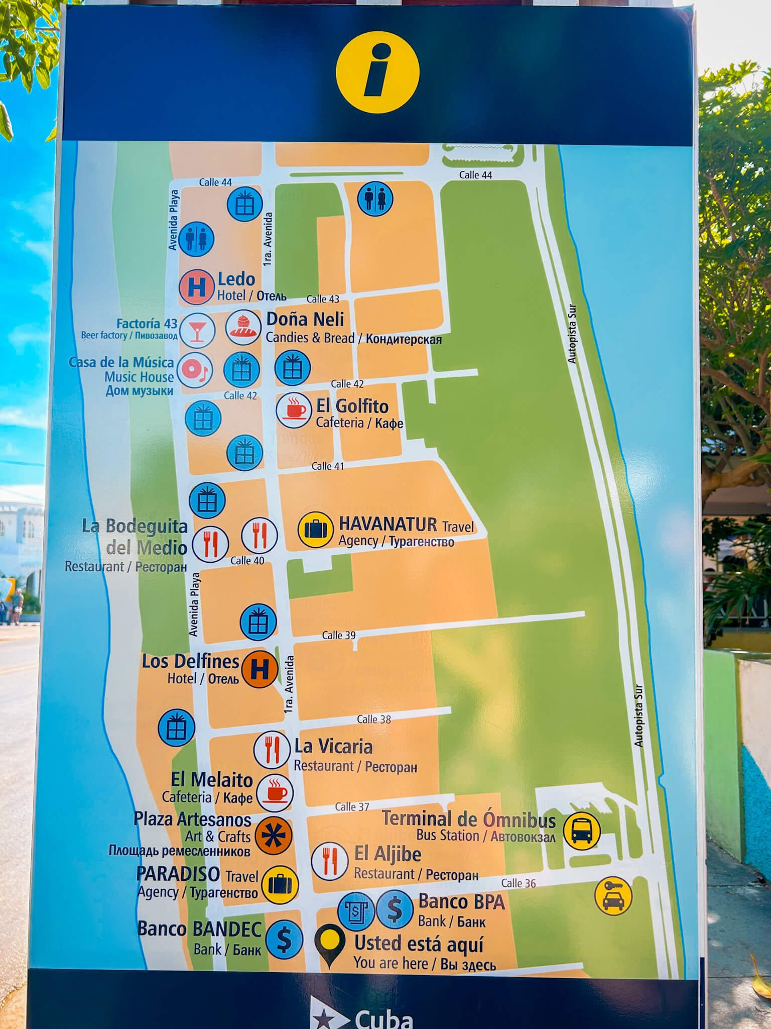 map of Varadero - Varadero Cuba travel guide